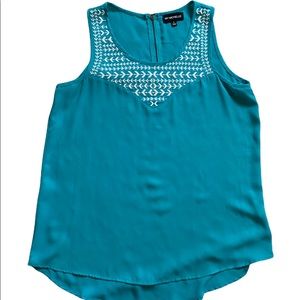 Flowy Embroidered Tank Size Large